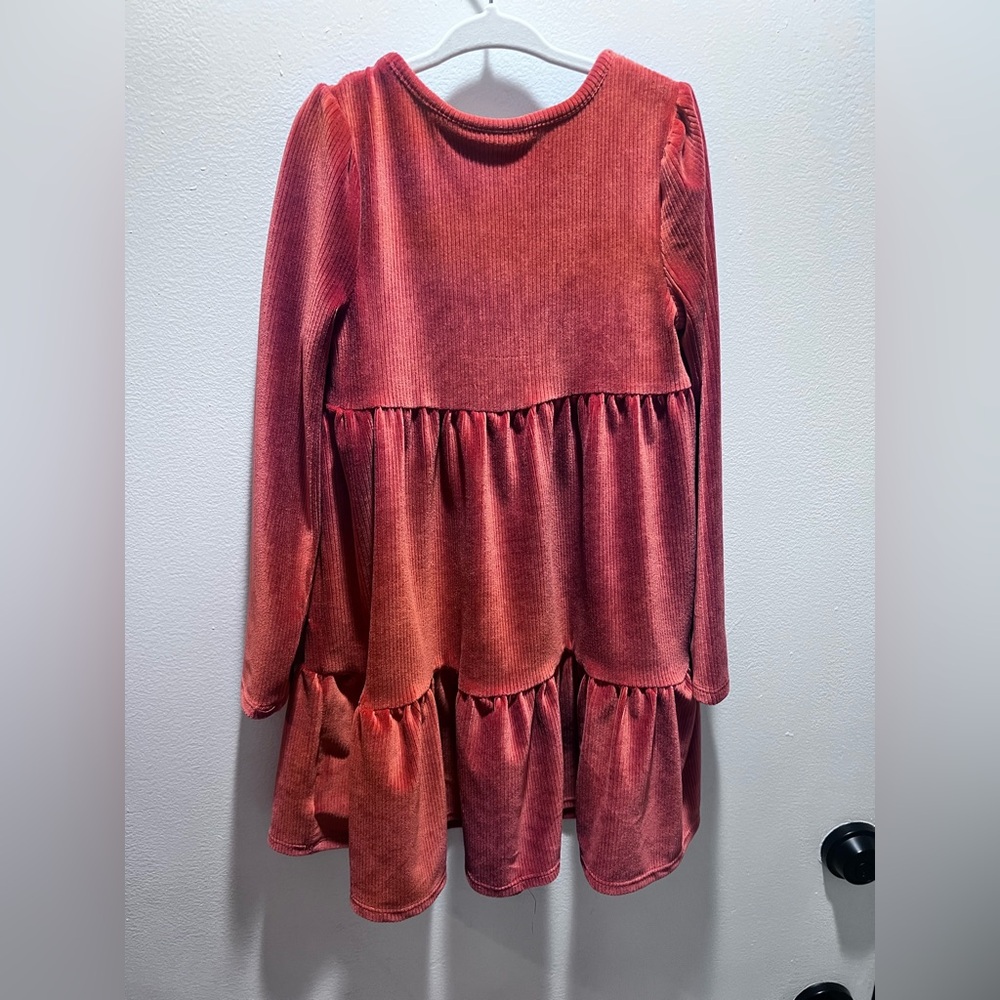 Cynthia Rowley Red/Orange Ruffled  Twirl Kids Fall Soft Size 5/6 Fall Dress - Picture 4 of 4